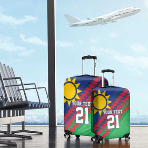 Custom Cricket African Namibia Luggage Cover Namibian Sporty Pattern Flag Motif - African Pride
