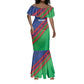 Custom Cricket African Namibia Mermaid Dress Namibian Sporty Pattern Flag Motif - African Pride