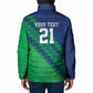 Custom Cricket African Namibia Padded Jacket Namibian Sporty Pattern Flag Motif