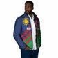 Custom Cricket African Namibia Padded Jacket Namibian Sporty Pattern Flag Motif