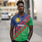 Custom Cricket African Namibia Polo Shirt Namibian Sporty Pattern Flag Motif - African Pride