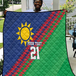 Custom Cricket African Namibia Quilt Namibian Sporty Pattern Flag Motif - African Pride