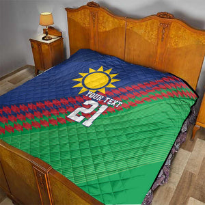 Custom Cricket African Namibia Quilt Namibian Sporty Pattern Flag Motif - African Pride
