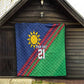Custom Cricket African Namibia Quilt Namibian Sporty Pattern Flag Motif - African Pride