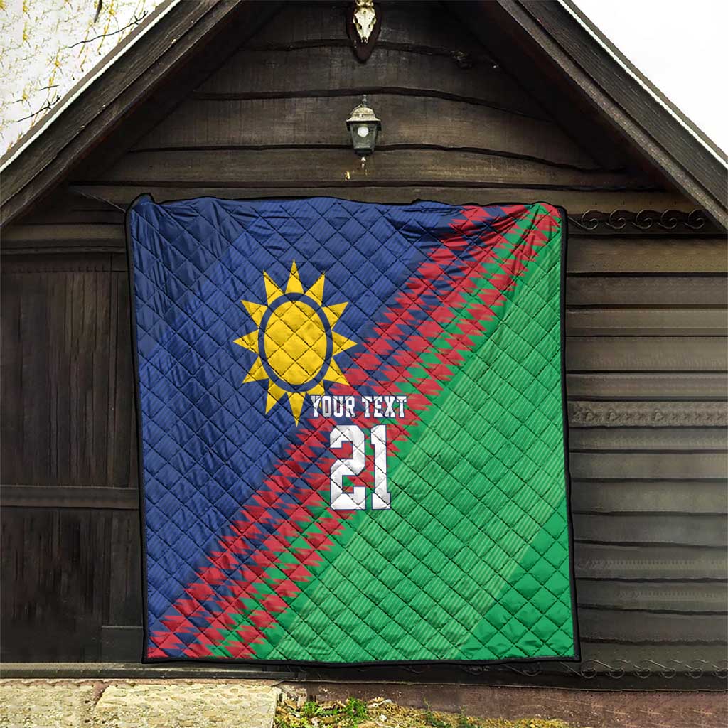 Custom Cricket African Namibia Quilt Namibian Sporty Pattern Flag Motif - African Pride