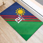 Custom Cricket African Namibia Rubber Doormat Namibian Sporty Pattern Flag Motif - African Pride