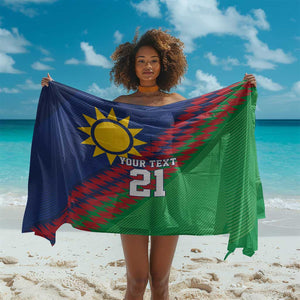 Custom Cricket African Namibia Sarong Namibian Sporty Pattern Flag Motif - African Pride