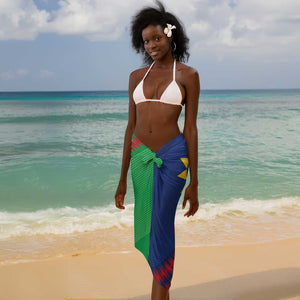 Custom Cricket African Namibia Sarong Namibian Sporty Pattern Flag Motif - African Pride