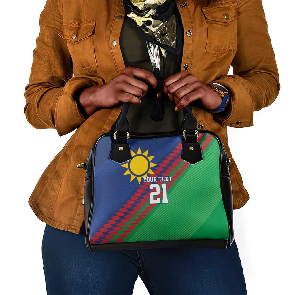 Custom Cricket African Namibia Shoulder Handbag Namibian Sporty Pattern Flag Motif - African Pride