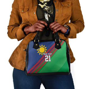 Custom Cricket African Namibia Shoulder Handbag Namibian Sporty Pattern Flag Motif - African Pride