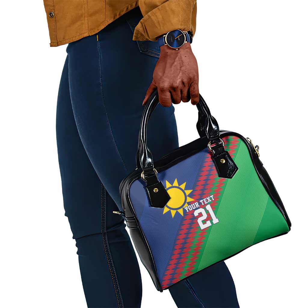 Custom Cricket African Namibia Shoulder Handbag Namibian Sporty Pattern Flag Motif - African Pride