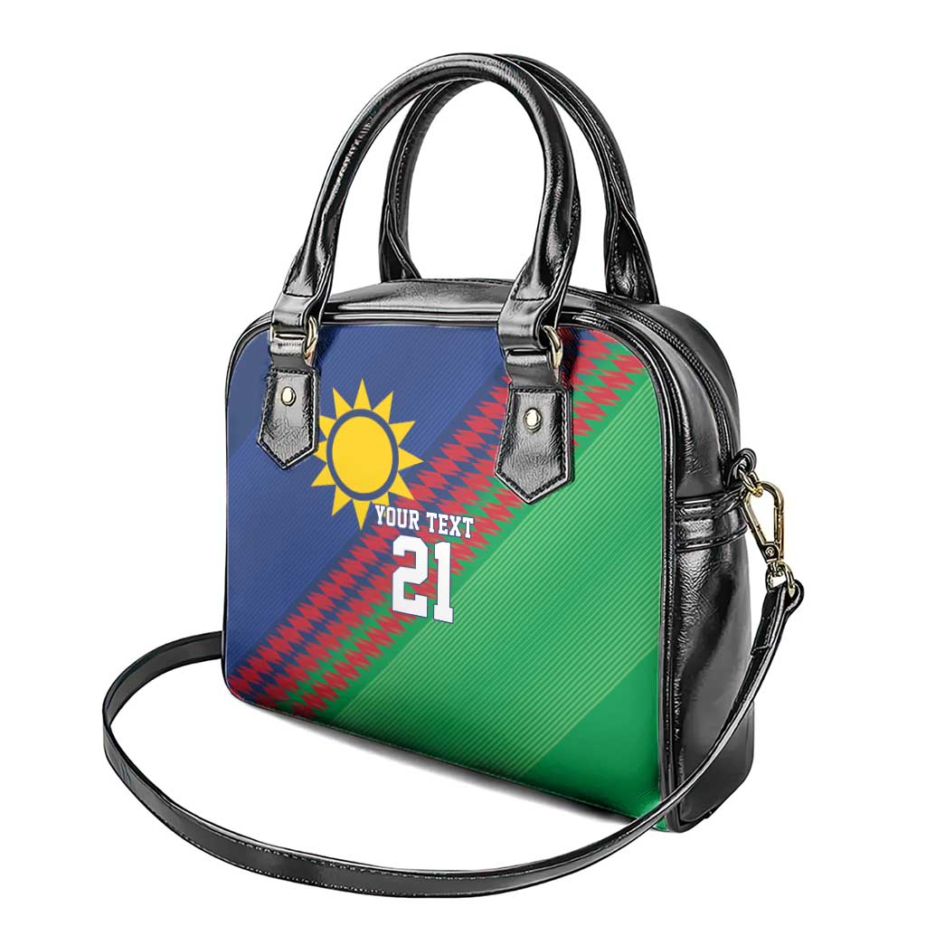 Custom Cricket African Namibia Shoulder Handbag Namibian Sporty Pattern Flag Motif - African Pride