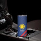 Custom Cricket African Namibia Skinny Tumbler Namibian Sporty Pattern Flag Motif - African Pride