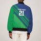 Custom Cricket African Namibia Sleeve Zip Bomber Jacket Namibian Sporty Pattern Flag Motif - African Pride