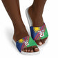 Custom Cricket African Namibia Slide Sandals Namibian Sporty Pattern Flag Motif