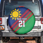 Custom Cricket African Namibia Spare Tire Cover Namibian Sporty Pattern Flag Motif - African Pride