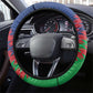 Cricket African Namibia Steering Wheel Cover Namibian Sporty Pattern Flag Motif - African Pride