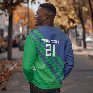 Custom Cricket African Namibia Sweatshirt Namibian Sporty Pattern Flag Motif - African Pride