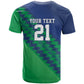 Custom Cricket African Namibia T shirt Namibian Sporty Pattern Flag Motif - African Pride