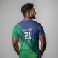 Custom Cricket African Namibia T shirt Namibian Sporty Pattern Flag Motif - African Pride
