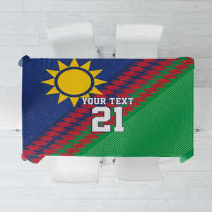 Custom Cricket African Namibia Tablecloth Namibian Sporty Pattern Flag Motif - African Pride