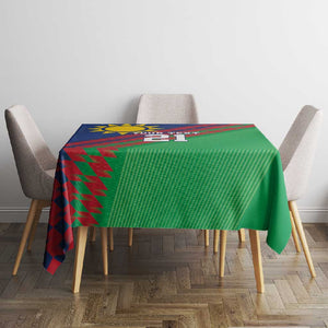 Custom Cricket African Namibia Tablecloth Namibian Sporty Pattern Flag Motif - African Pride