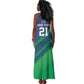 Custom Cricket African Namibia Tank Maxi Dress Namibian Sporty Pattern Flag Motif - African Pride