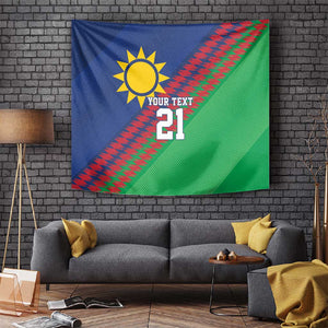 Custom Cricket African Namibia Tapestry Namibian Sporty Pattern Flag Motif - African Pride