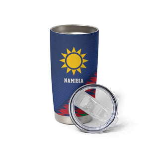 Custom Cricket African Namibia Tumbler Cup Namibian Sporty Pattern Flag Motif - African Pride