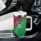 Custom Cricket African Namibia Tumbler With Handle Namibian Sporty Pattern Flag Motif - African Pride