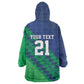Custom Cricket African Namibia Wearable Blanket Hoodie Namibian Sporty Pattern Flag Motif - African Pride