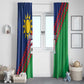 Custom Cricket African Namibia Window Curtain Namibian Sporty Pattern Flag Motif - African Pride