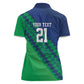 Custom Cricket African Namibia Women Polo Shirt Namibian Sporty Pattern Flag Motif - African Pride