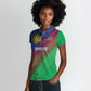Custom Cricket African Namibia Women Polo Shirt Namibian Sporty Pattern Flag Motif - African Pride