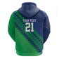 Custom Cricket African Namibia Zip Hoodie Namibian Sporty Pattern Flag Motif - African Pride