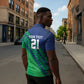 Custom Cricket African Namibia Zipper Polo Shirt Namibian Sporty Pattern Flag Motif