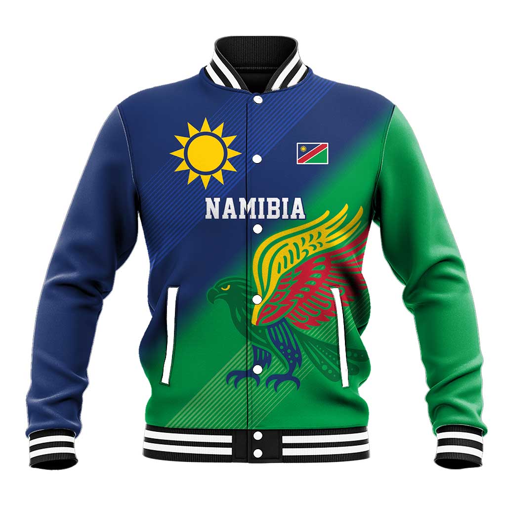 Custom Rugby African Namibia Baseball Jacket Welwitschias African Fish Eagle - African Pride