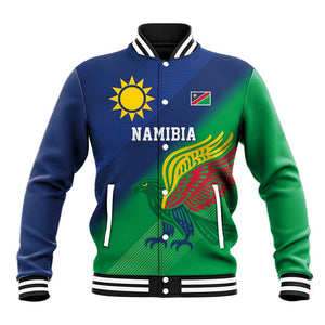 Custom Rugby African Namibia Baseball Jacket Welwitschias African Fish Eagle - African Pride