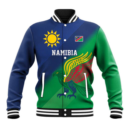 Custom Rugby African Namibia Baseball Jacket Welwitschias African Fish Eagle - African Pride
