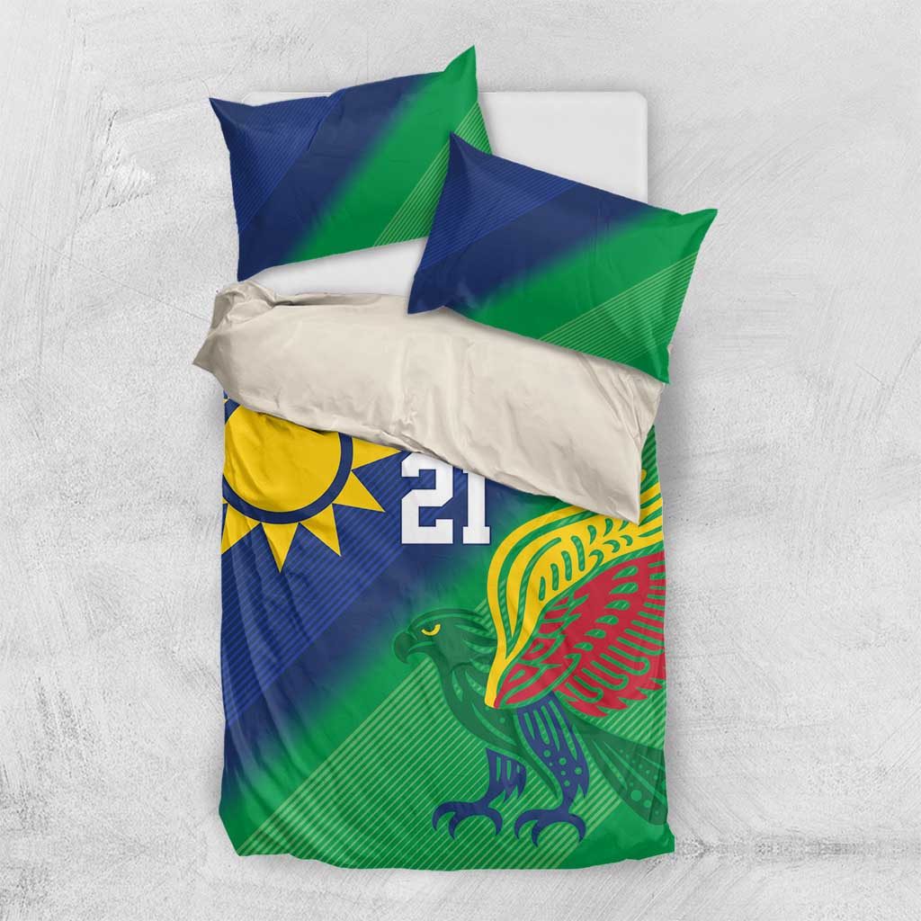 Custom Rugby African Namibia Bedding Set Welwitschias African Fish Eagle - African Pride