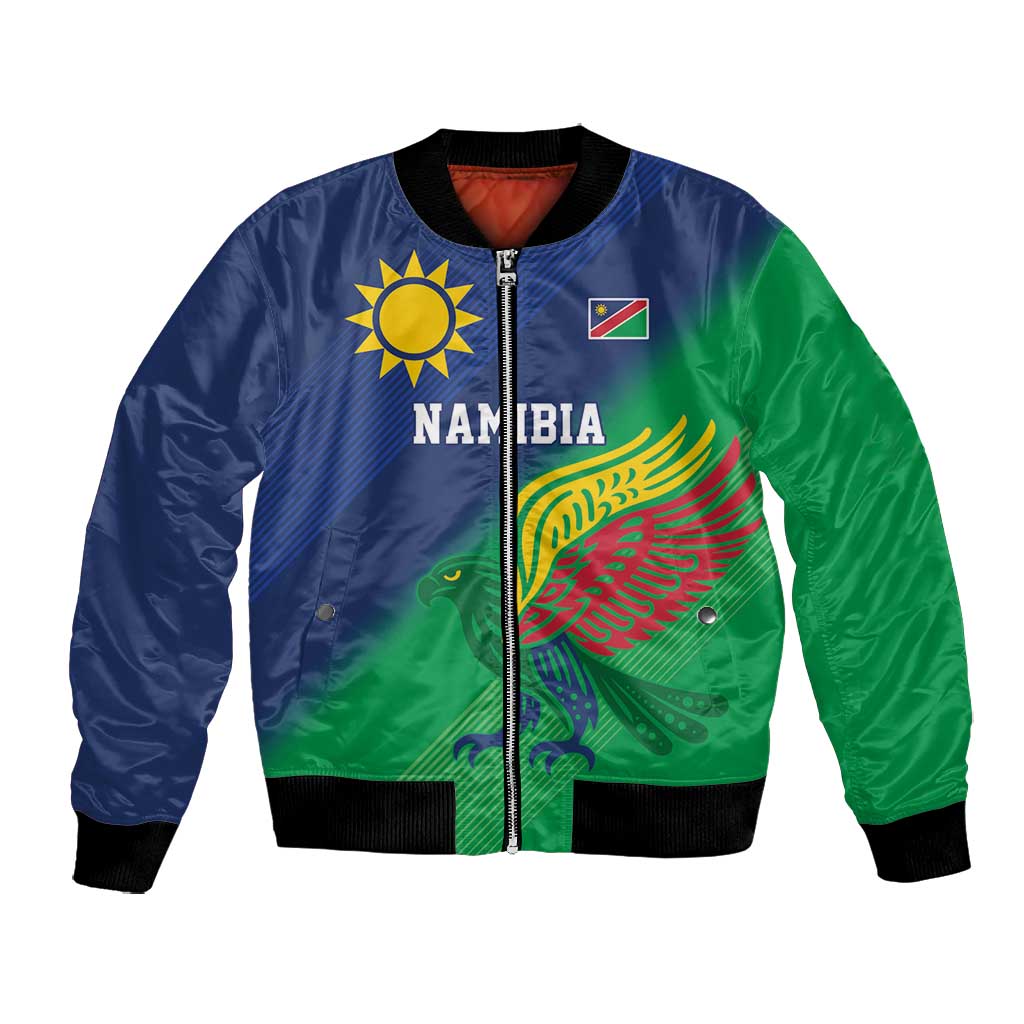 Custom Rugby African Namibia Bomber Jacket Welwitschias African Fish Eagle - African Pride