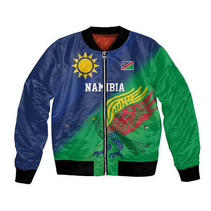 Custom Rugby African Namibia Bomber Jacket Welwitschias African Fish Eagle - African Pride