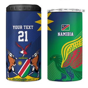 Custom Rugby African Namibia 4 in 1 Can Cooler Tumbler Welwitschias African Fish Eagle - African Pride