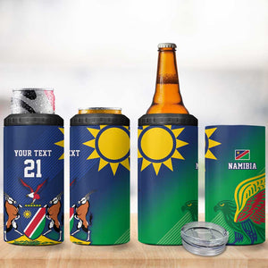 Custom Rugby African Namibia 4 in 1 Can Cooler Tumbler Welwitschias African Fish Eagle - African Pride