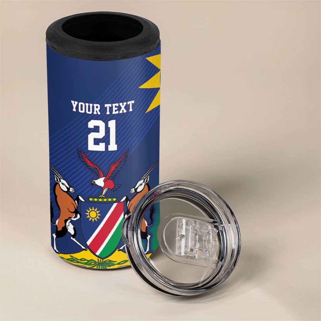 Custom Rugby African Namibia 4 in 1 Can Cooler Tumbler Welwitschias African Fish Eagle - African Pride