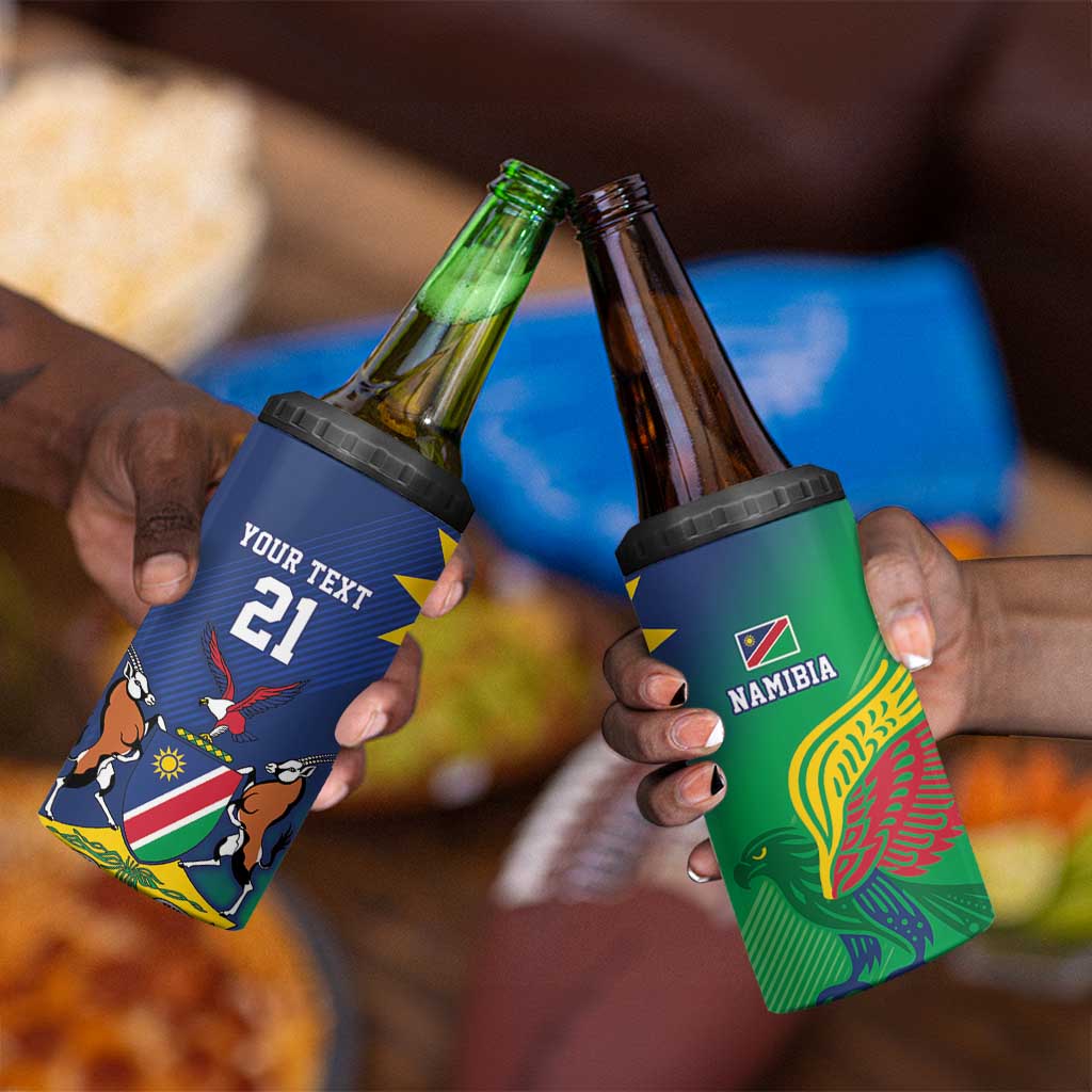 Custom Rugby African Namibia 4 in 1 Can Cooler Tumbler Welwitschias African Fish Eagle - African Pride