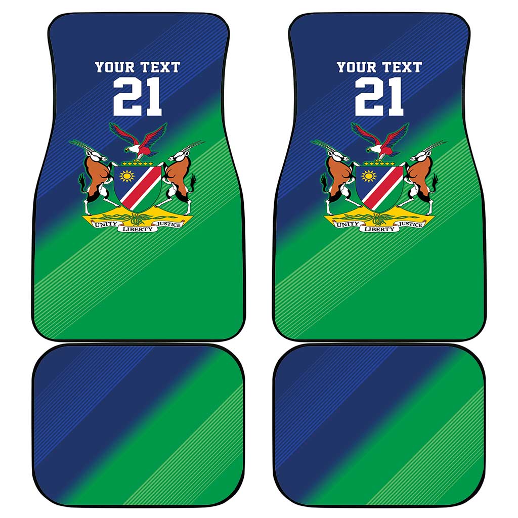 Custom Rugby African Namibia Car Mats Welwitschias African Fish Eagle - African Pride