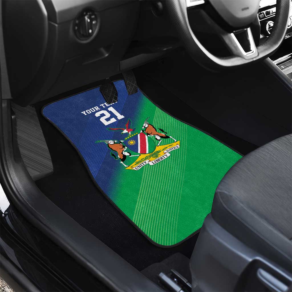 Custom Rugby African Namibia Car Mats Welwitschias African Fish Eagle - African Pride