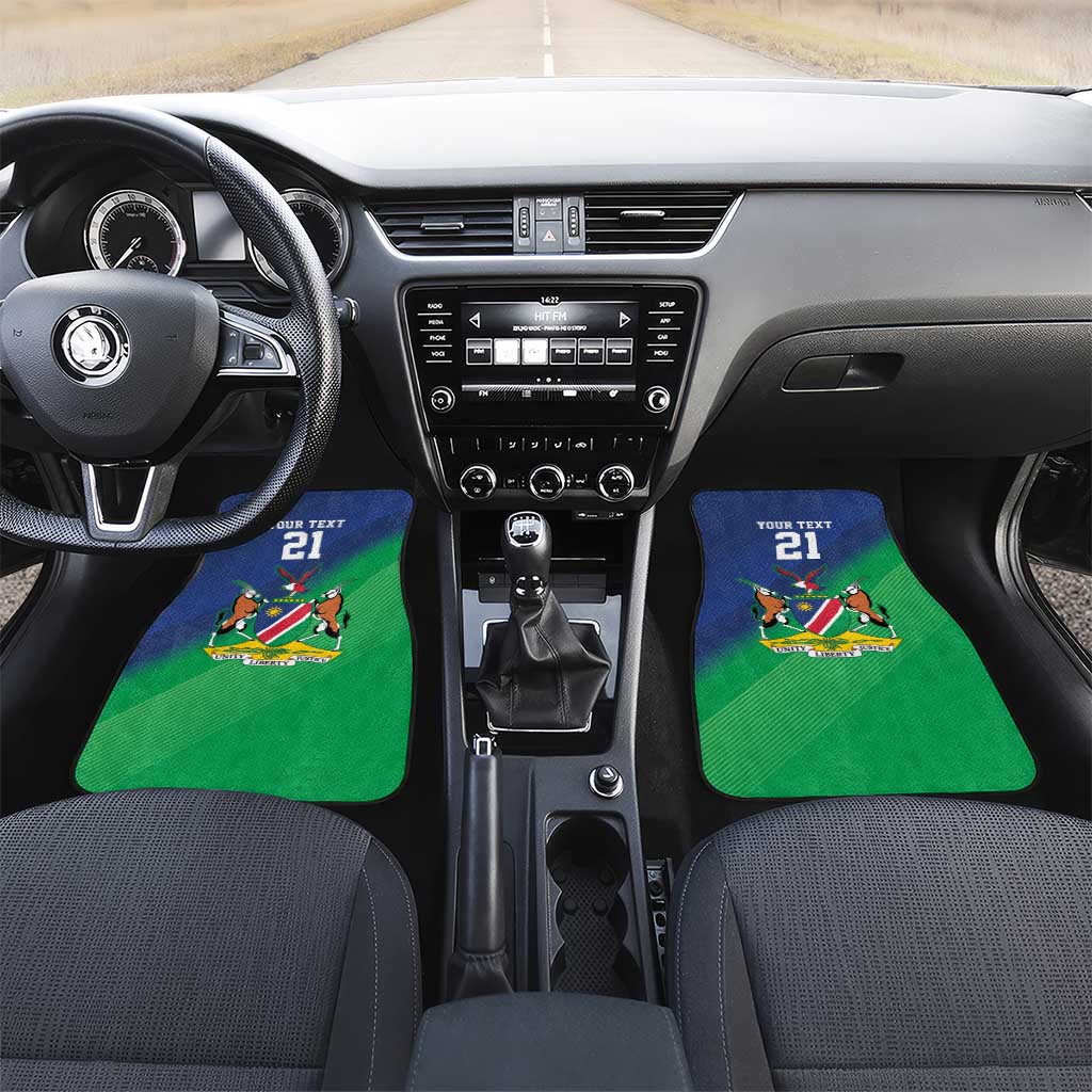 Custom Rugby African Namibia Car Mats Welwitschias African Fish Eagle - African Pride