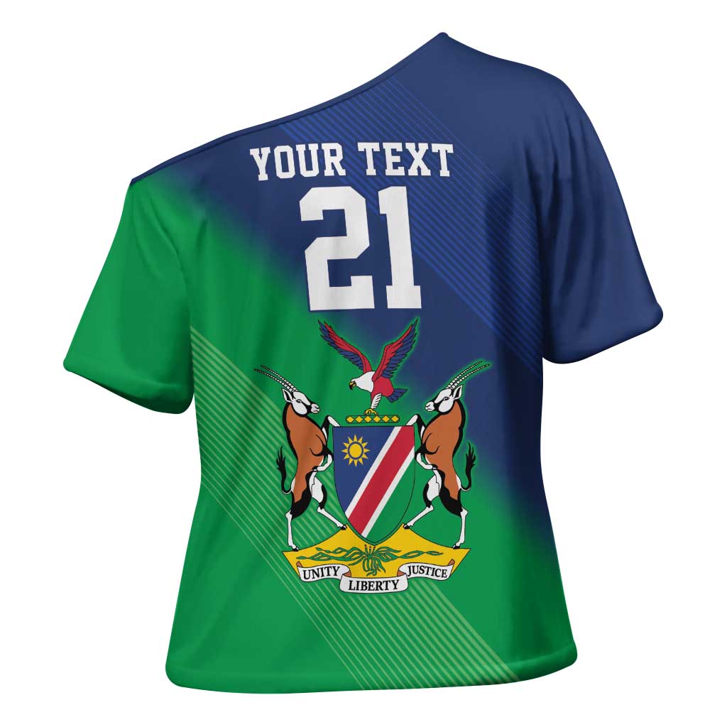 Custom Rugby African Namibia Cross Shoulder Shirt Welwitschias African Fish Eagle